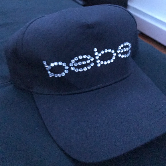 Woman’s BEBE black hat with Swarovski crystals - Picture 2 of 5